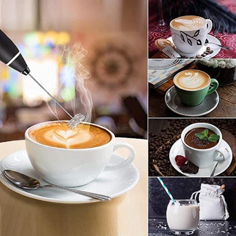 Rechargeable 2 in 1 Electric Coffee Beater Milk Frother Egg Whisk USB Mixer for Kitchen Use