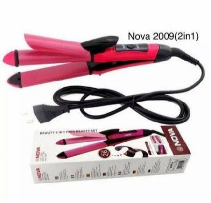 Nova 2-in-1 Hair Straightener & Curler – Professional Hair Styling Tool for Smooth & Shiny Hair
