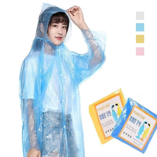 Waterproof Travel Raincoat – Lightweight, Foldable Disposable Raincoat for Men & Women
