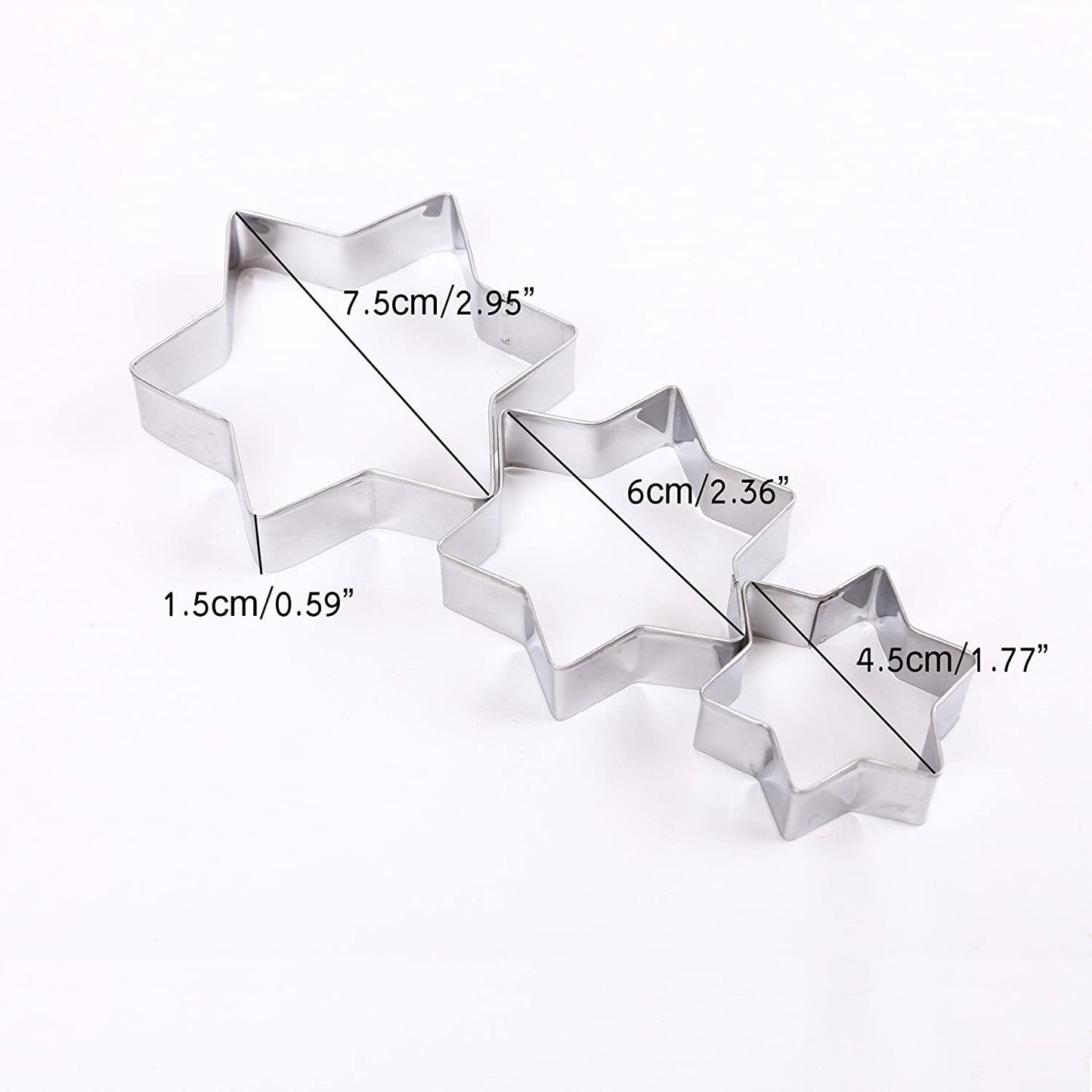 12-Piece Stainless Steel Cookie Cutter Set – Multiple Shapes for Baking