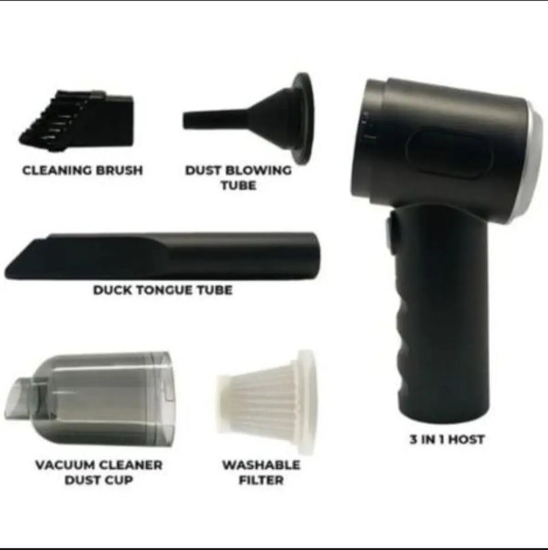 3-in-1 Home & Car Vacuum Cleaner – Portable Handheld Wet & Dry Vacuum with Blower Function - Free Delivery