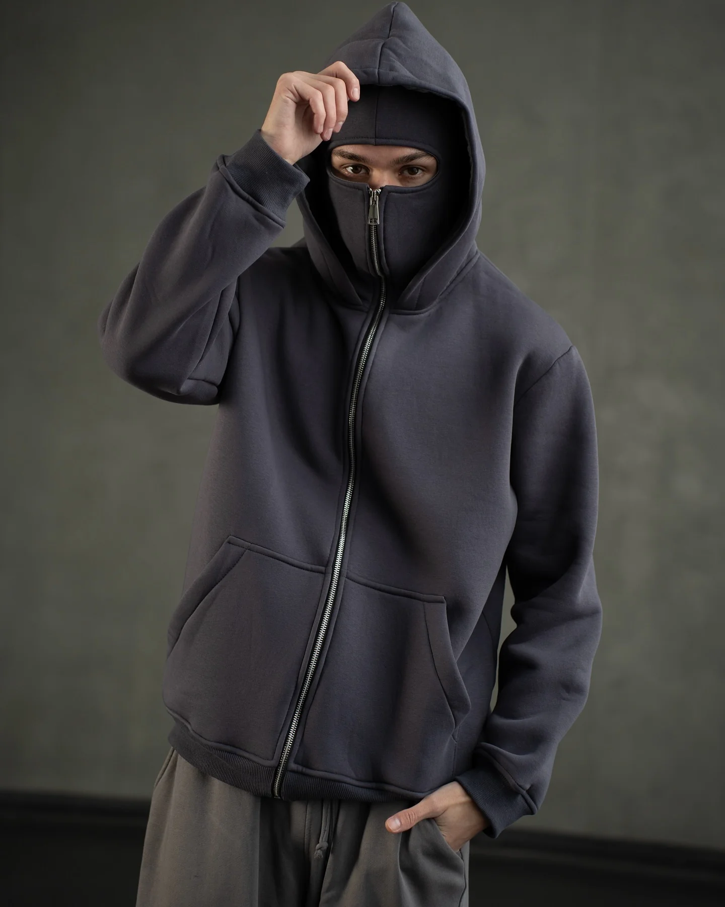 Balaclava Ninja Zipper Hoodie for Men/Women (With free delivery)