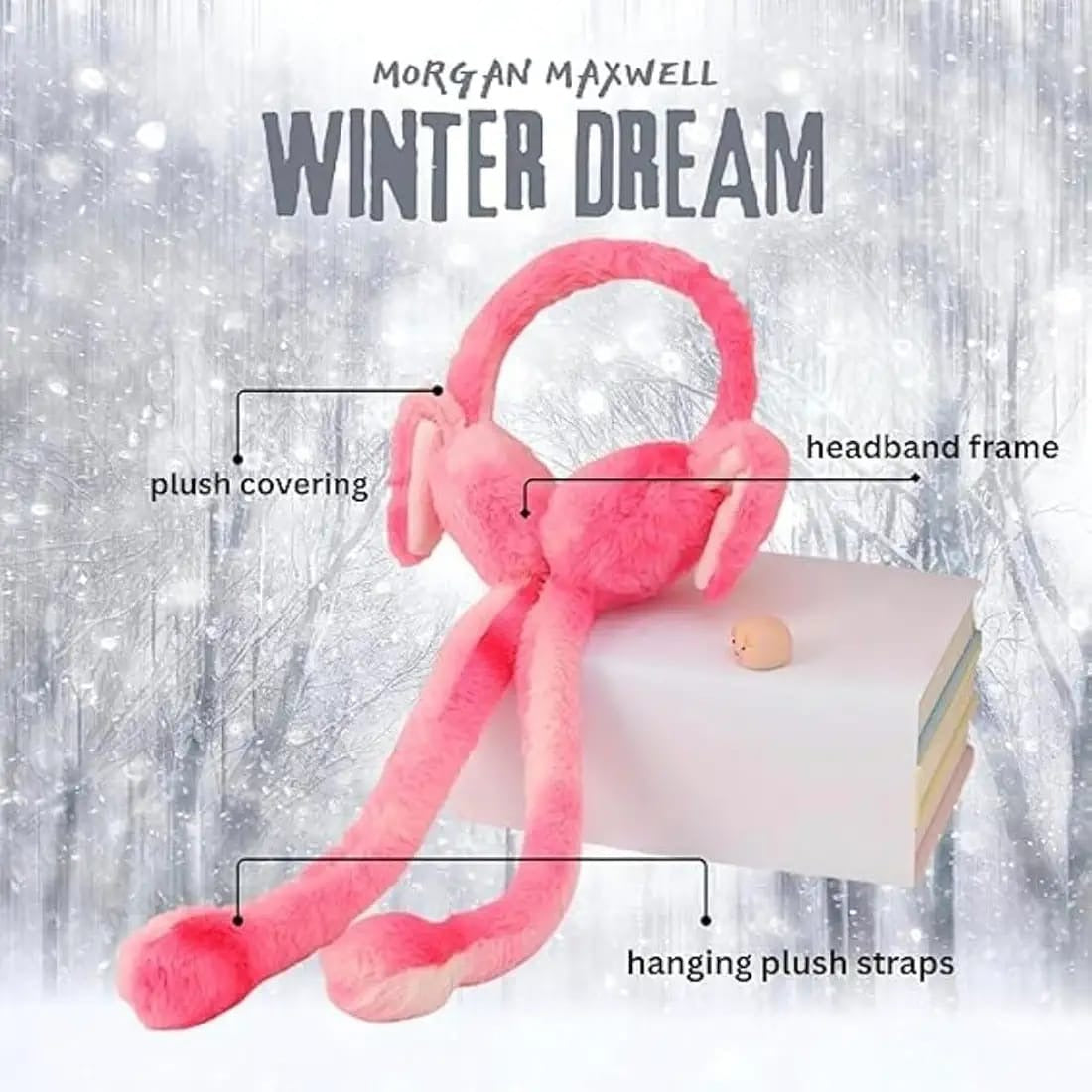 Cute Soft Winter Ear Warmers with Jumping Bunny Ears – Ultra Plush Warm Earmuffs for Kids, Girls & Teens - Random Color
