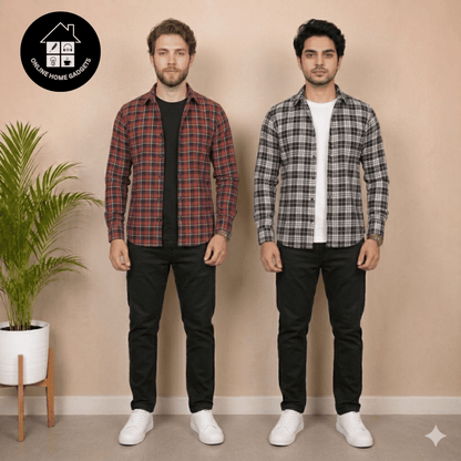 Cotton Check Shirt for Men – Soft Comfortable Casual Wear Shirt