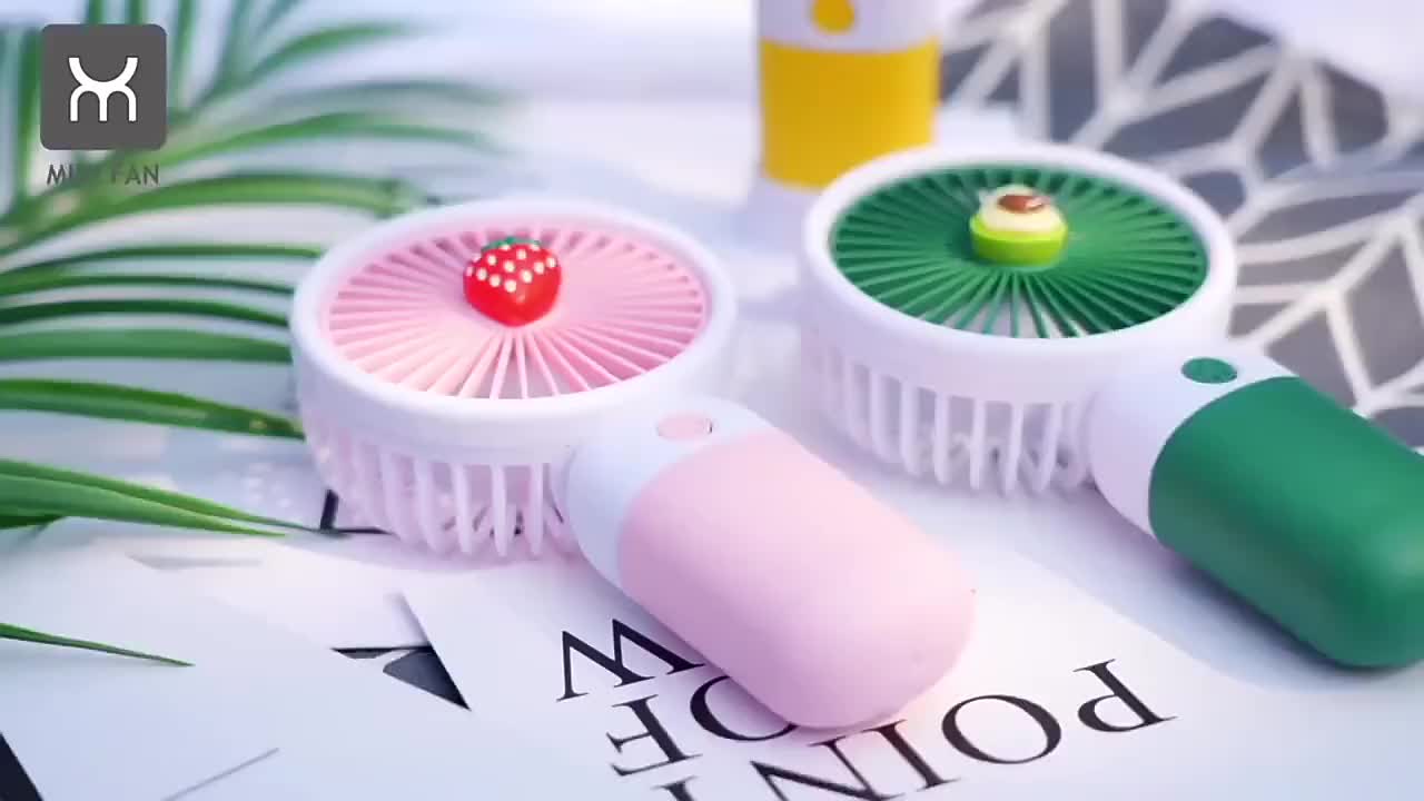 Cute Mini Rechargeable Fan with Phone Holder USB Portable Desk Fan for Travel Office Summer Cooling