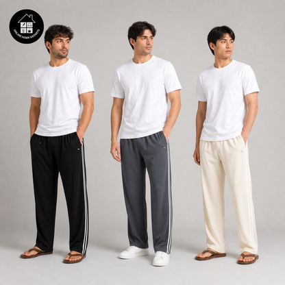 Unisex Jersey Trousers with Side Pockets – Soft Comfortable Casual & Gym Wear Pants