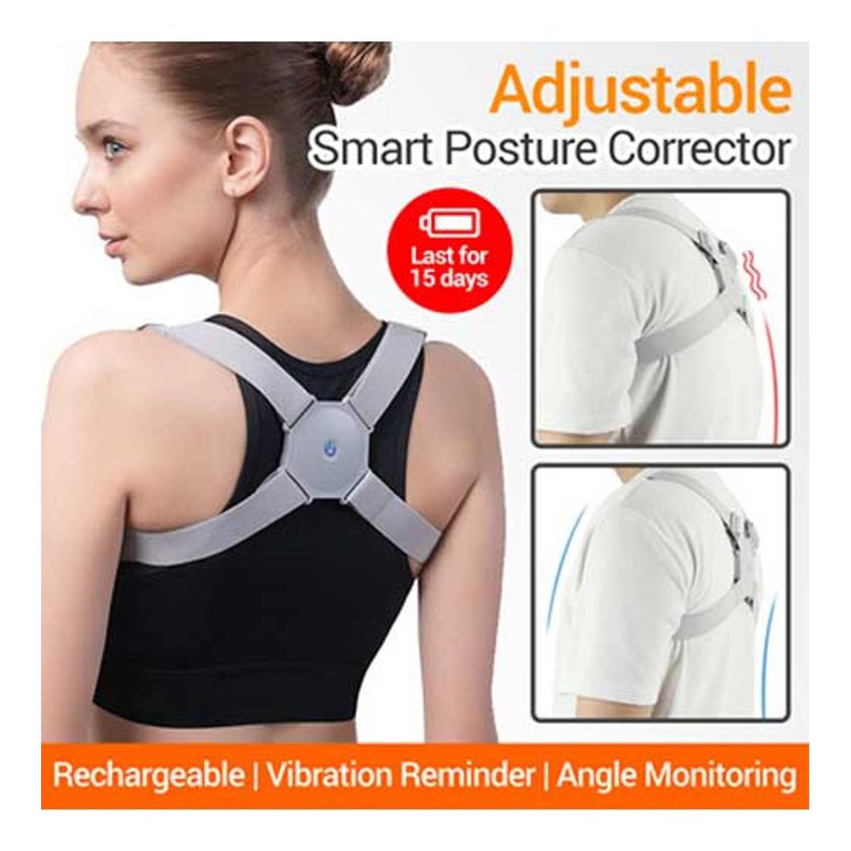 Smart Posture Corrector – USB Rechargeable Back Support Belt