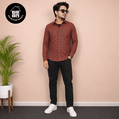 Cotton Check Shirt for Men – Soft Comfortable Casual Wear Shirt
