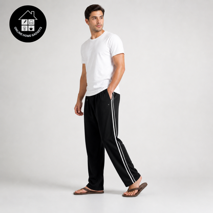 Unisex Jersey Trousers with Side Pockets – Soft Comfortable Casual & Gym Wear Pants