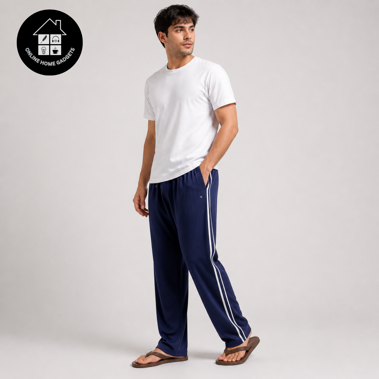 Unisex Jersey Trousers with Side Pockets – Soft Comfortable Casual & Gym Wear Pants