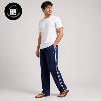 Unisex Jersey Trousers with Side Pockets – Soft Comfortable Casual & Gym Wear Pants