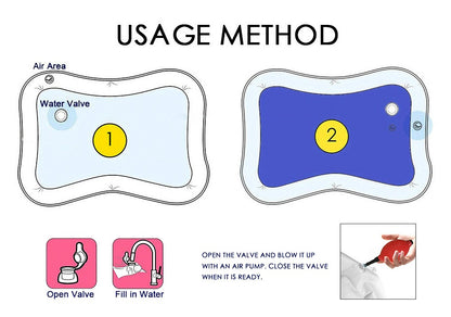 Baby Water Play Mat – Tummy Time Inflatable Mat with Floating Toys for Infants & Toddlers