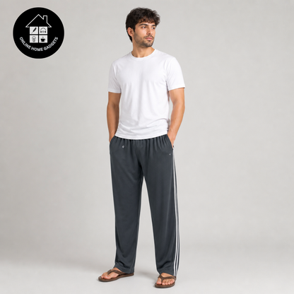 Unisex Jersey Trousers with Side Pockets – Soft Comfortable Casual & Gym Wear Pants