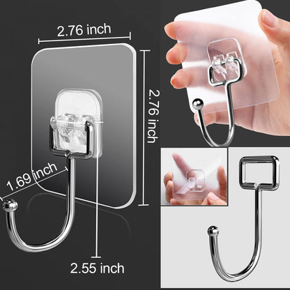 Pack of 10 – Self-Adhesive Wall Hooks
