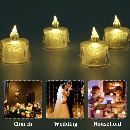 Smokeless LED Tealight Candle Battery Operated for Home Party Decoration