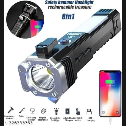 Hammer Torch Multifunction 8-in-1 Portable LED Flashlight - Free Delivery