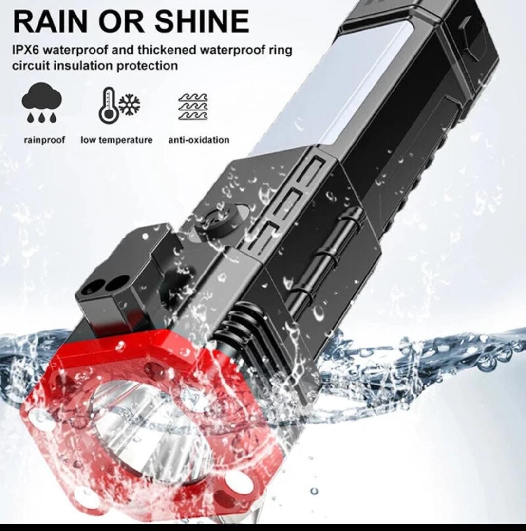 Hammer Torch Multifunction 8-in-1 Portable LED Flashlight - Free Delivery