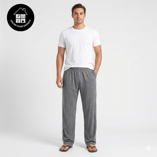 Unisex Jersey Trousers with Side Pockets – Soft Comfortable Casual & Gym Wear Pants
