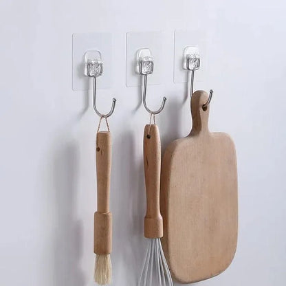 Pack of 10 – Self-Adhesive Wall Hooks