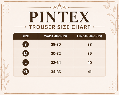 Baggy PinTex Trouser for Men – Stylish & Comfortable Summer Casual Wear Pants - Free Delivery