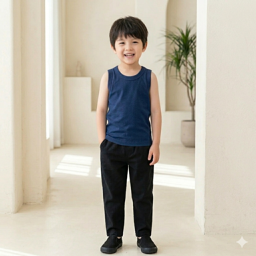 Pack Of 5 | Kids Jersey Sando Comfortable Sleeveless Vest for Daily Summer Wear