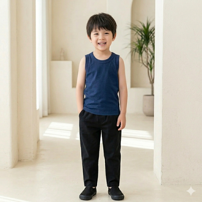Pack Of 5 | Kids Jersey Sando Comfortable Sleeveless Vest for Daily Summer Wear