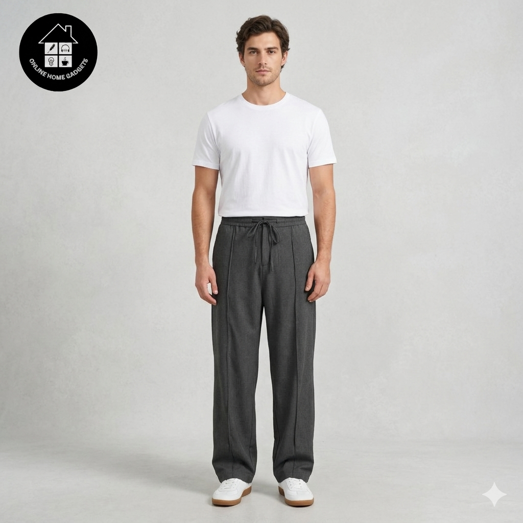 Baggy PinTex Trouser for Men – Stylish & Comfortable Summer Casual Wear Pants - Free Delivery