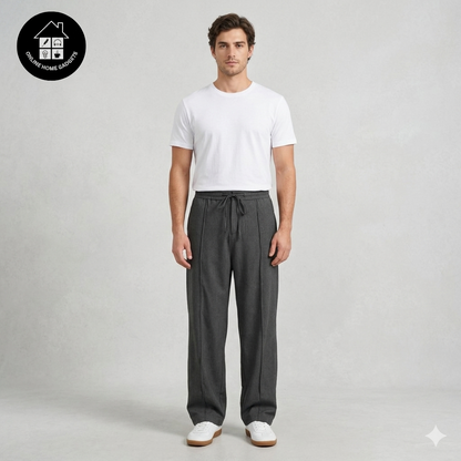 Baggy PinTex Trouser for Men – Stylish & Comfortable Summer Casual Wear Pants - Free Delivery