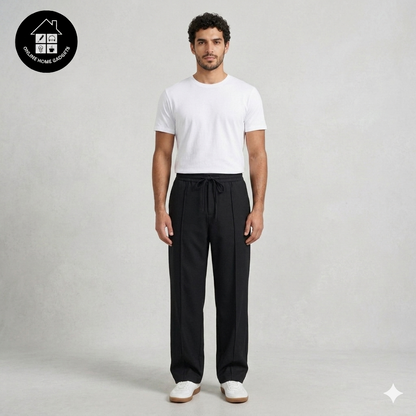 Baggy PinTex Trouser for Men – Stylish & Comfortable Summer Casual Wear Pants - Free Delivery