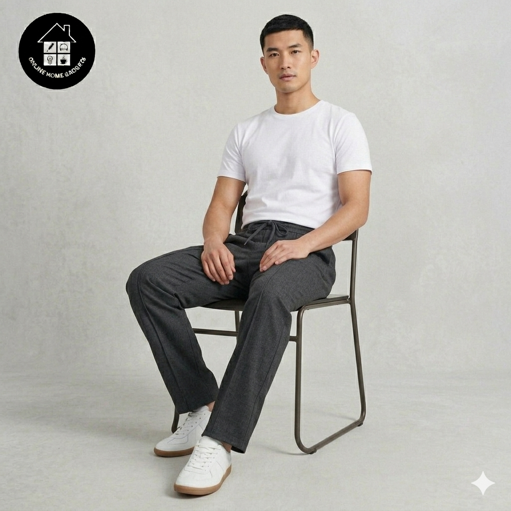 Baggy PinTex Trouser for Men – Stylish & Comfortable Summer Casual Wear Pants - Free Delivery