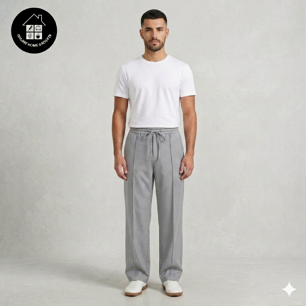 Baggy PinTex Trouser for Men – Stylish & Comfortable Summer Casual Wear Pants - Free Delivery