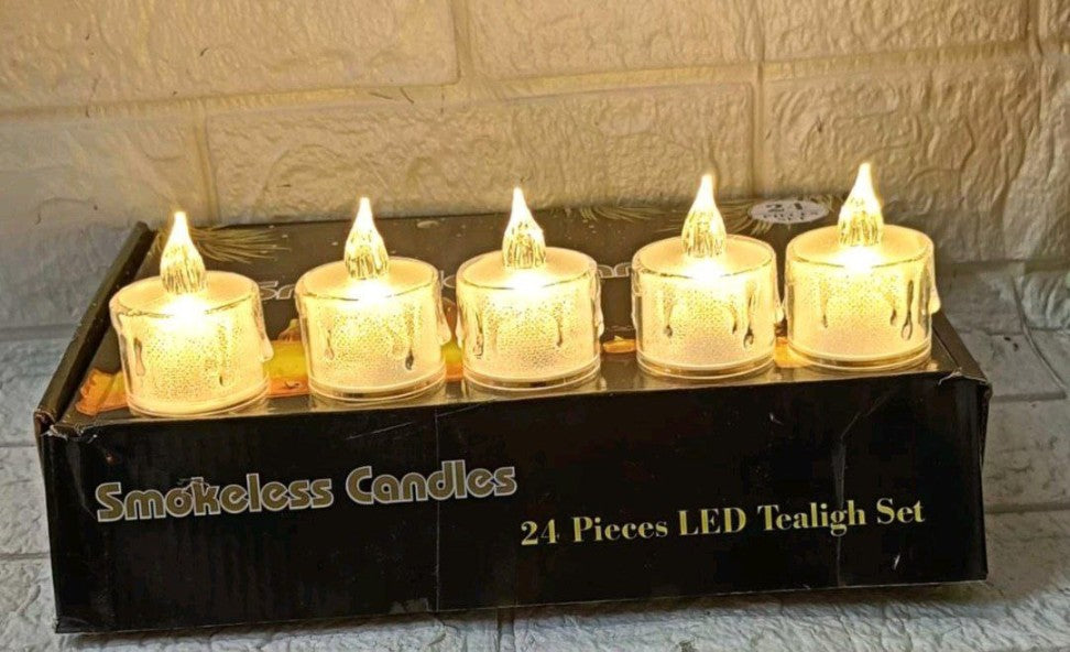 Smokeless LED Tealight Candle Battery Operated for Home Party Decoration