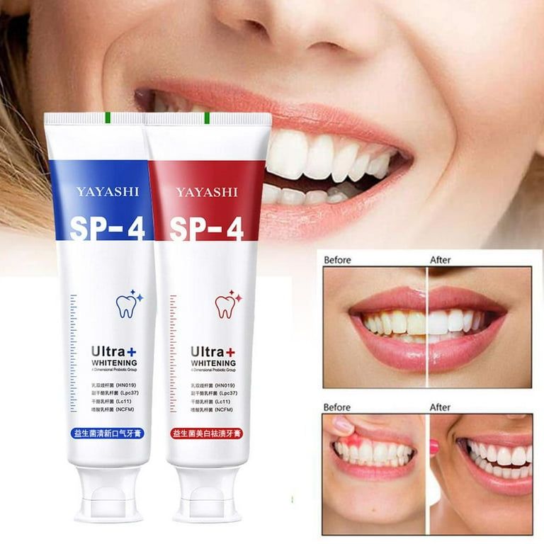SP4 Toothpaste Ultra Whitening Toothpaste SP-4 Probiotics Whitening Toothpaste by Yayashi Advanced Formula for Deep Cleaning & Stain Removal Strengthens Enamel & Freshens Breath Gentle on Teeth & Gums Ideal for Daily Oral Care