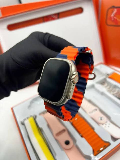 ULTRA Smart Watch Bluetooth Calling, HD Display, 7 Straps, Fitness Tracker, Waterproof & Stylish