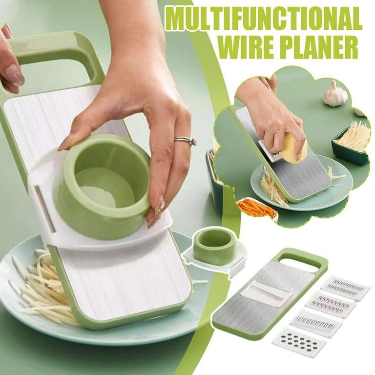 5 in 1 Green Vegetable Slicer Cutter – Multipurpose Kitchen Cutting Tool