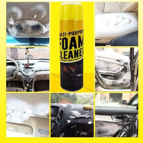 Multi Purpose Foam Cleaner 650ml for Car Furniture Kitchen Stain Grease Dirt Removal Spray