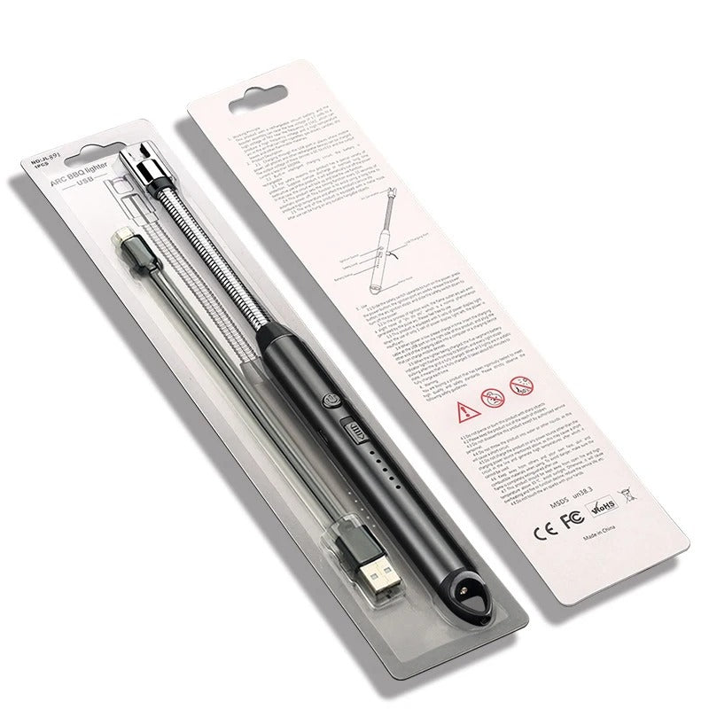 Electric Rechargeable Kitchen Lighter – Flameless, Windproof USB Arc Lighter for Gas Stove & Candles