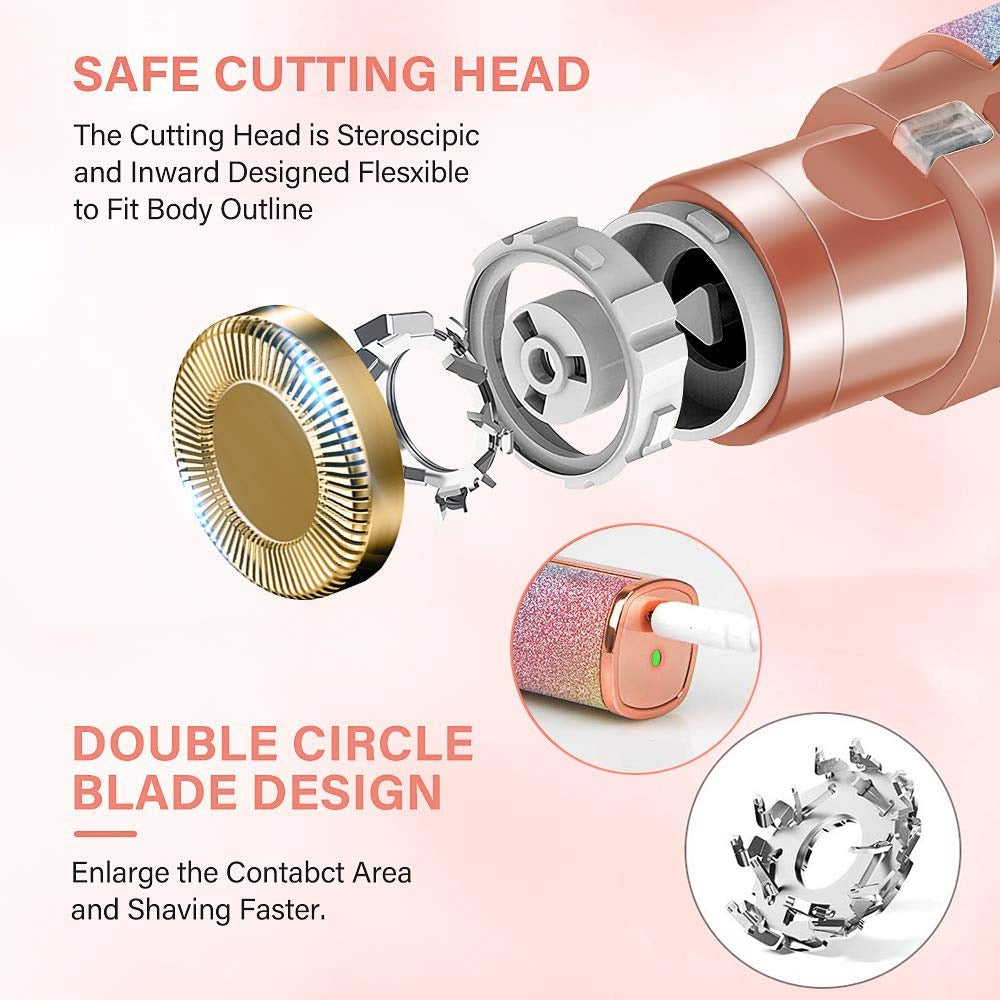 Blawless Rechargeable 2 in 1 Electric Eyebrow Trimmer and Facial Hair Shaver for Women