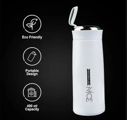 Premium Stainless Steel 400ML Insulated Water Bottle Flask for Hot & Cold Beverages Leakproof, Portable, Travel Friendly, Stylish Design, Durable & Lightweight Ideal for Office, Gym, Outdoor Use