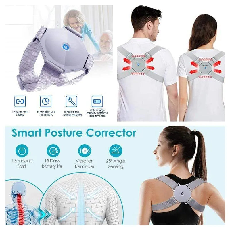 Smart Posture Corrector – USB Rechargeable Back Support Belt