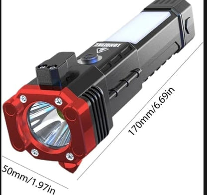 Hammer Torch Multifunction 8-in-1 Portable LED Flashlight - Free Delivery