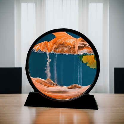 3D Moving Sand Art Lamp – Flowing Sand Painting Hourglass Sandscape Timer for Home & Office Décor