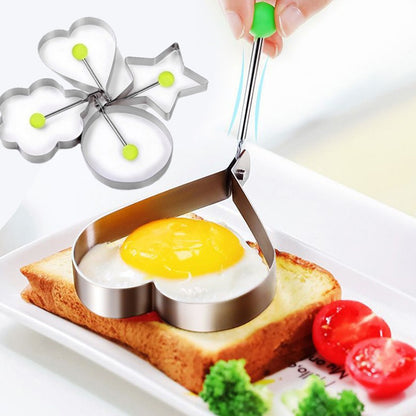 Egg Molds Set of 4 - Non-Stick Egg Shapers for Perfectly Cooked Eggs