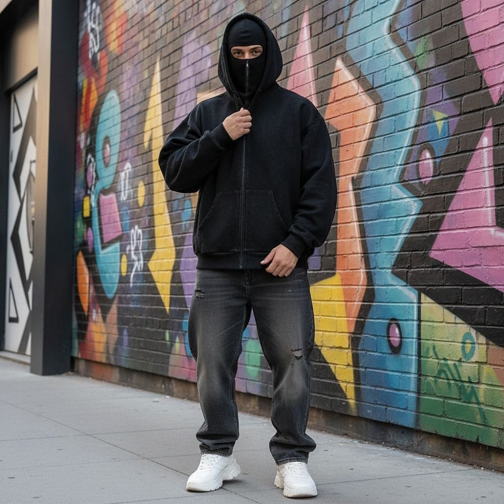 Balaclava Ninja Zipper Hoodie for Men/Women (With free delivery)