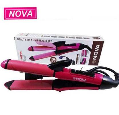 Nova 2-in-1 Hair Straightener & Curler – Professional Hair Styling Tool for Smooth & Shiny Hair