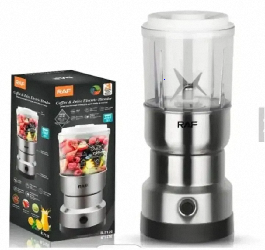 RAF 2 in 1 Mini Electric Grinder & Juicer Blender – Coffee Grinder, Meat Mincer, Chopper & Food Processor Machine