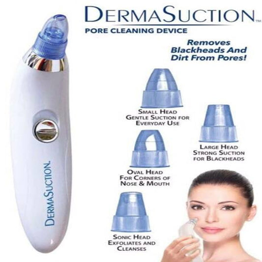 Derma Suction 4-in-1 Blackhead Remover – Pore Cleaner Vacuum with 4 Suction Heads - Free Delivery