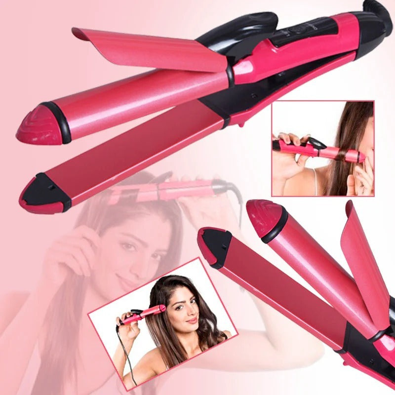 Nova 2-in-1 Hair Straightener & Curler – Professional Hair Styling Tool for Smooth & Shiny Hair
