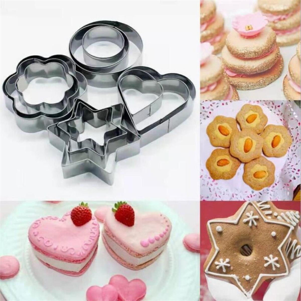 12-Piece Stainless Steel Cookie Cutter Set – Multiple Shapes for Baking