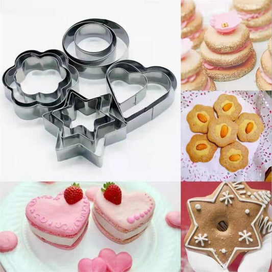12-Piece Stainless Steel Cookie Cutter Set – Multiple Shapes for Baking